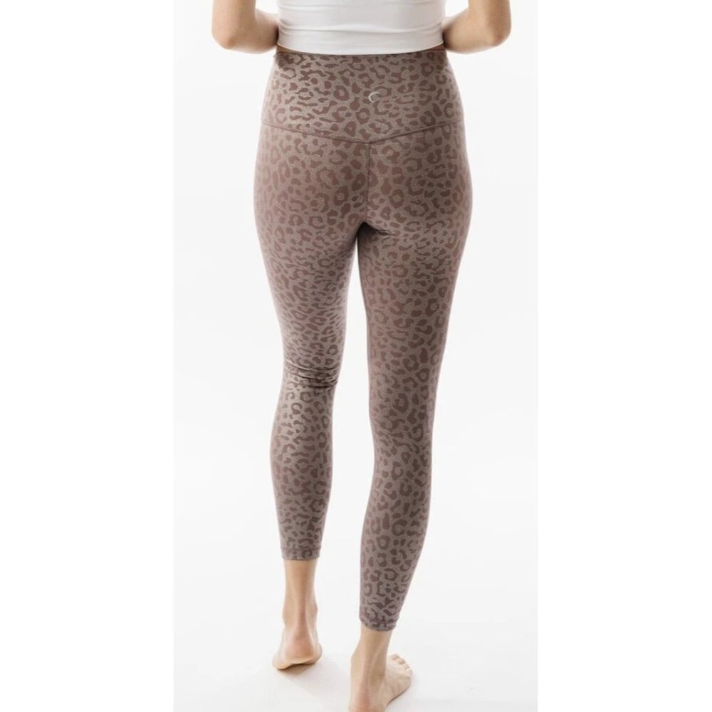 Zyia Purple Leopard Supreme High Rise Leggings Womens M 6-8 Athletic Yoga - Picture 2 of 11